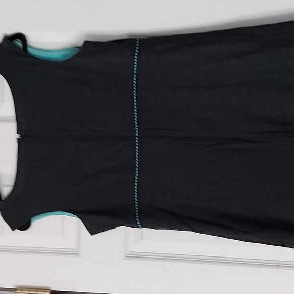 Finity maxi black and turquoise dress - Picture 6 of 10